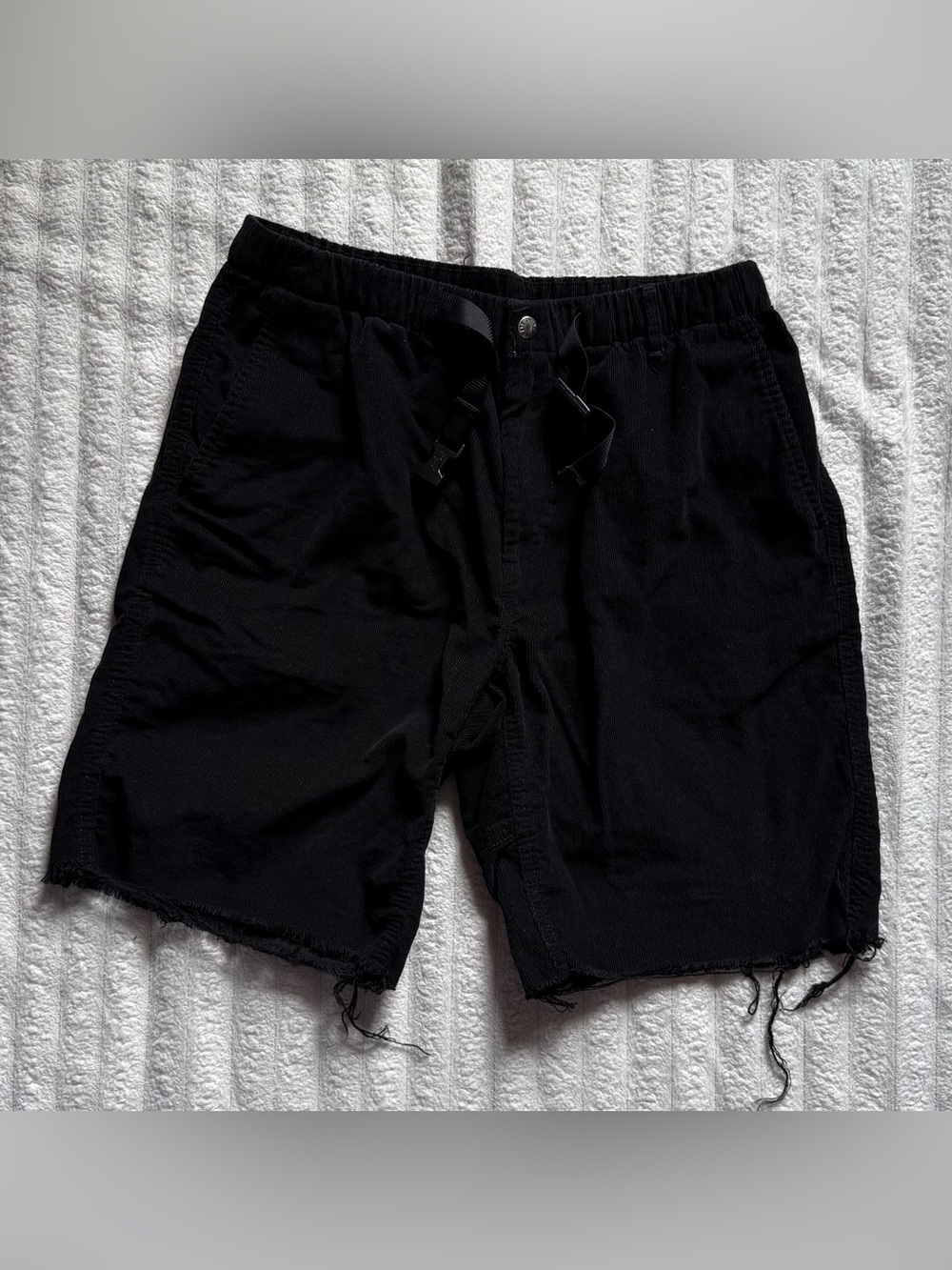 Men’s The North Face Corduroy Utility Shorts With Frayed Hem & Buckle Size M
